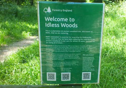 Photo Gallery Image - Welcome to Idless Woods sign