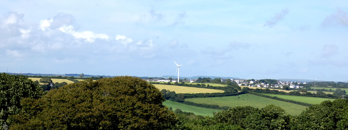 Views over Shortlanesend from Langarth