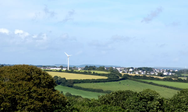 Views over Shortlanesend from Lanagarth